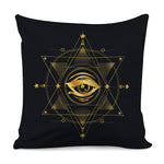 Geometric Eye of Providence Print Pillow Cover
