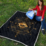 Geometric Eye of Providence Print Quilt