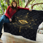 Geometric Eye of Providence Print Quilt
