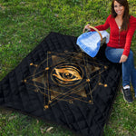 Geometric Eye of Providence Print Quilt