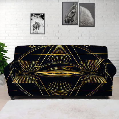 Geometric Eye of Providence Print Sofa Cover