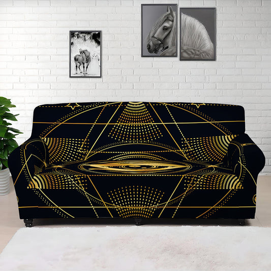 Geometric Eye of Providence Print Sofa Cover