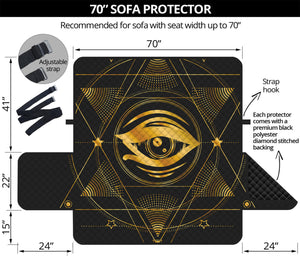 Geometric Eye of Providence Print Sofa Protector