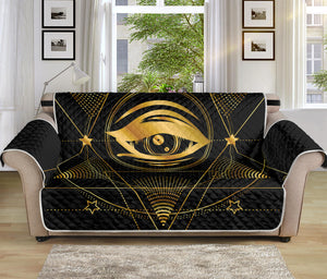 Geometric Eye of Providence Print Sofa Protector