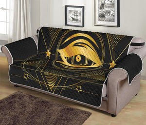 Geometric Eye of Providence Print Sofa Protector