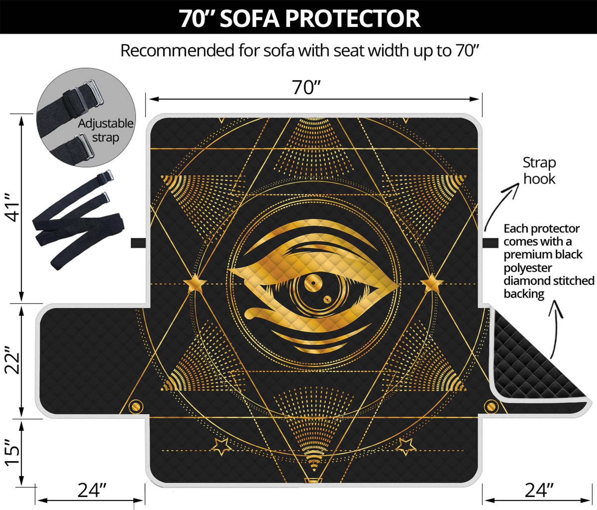 Geometric Eye of Providence Print Sofa Protector