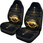 Geometric Eye of Providence Print Universal Fit Car Seat Covers