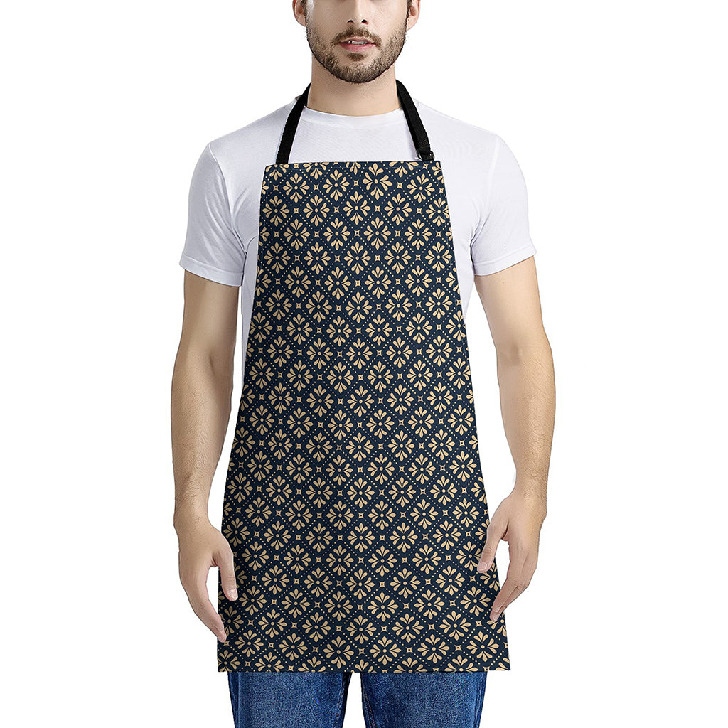 Geometric Floral Print Apron