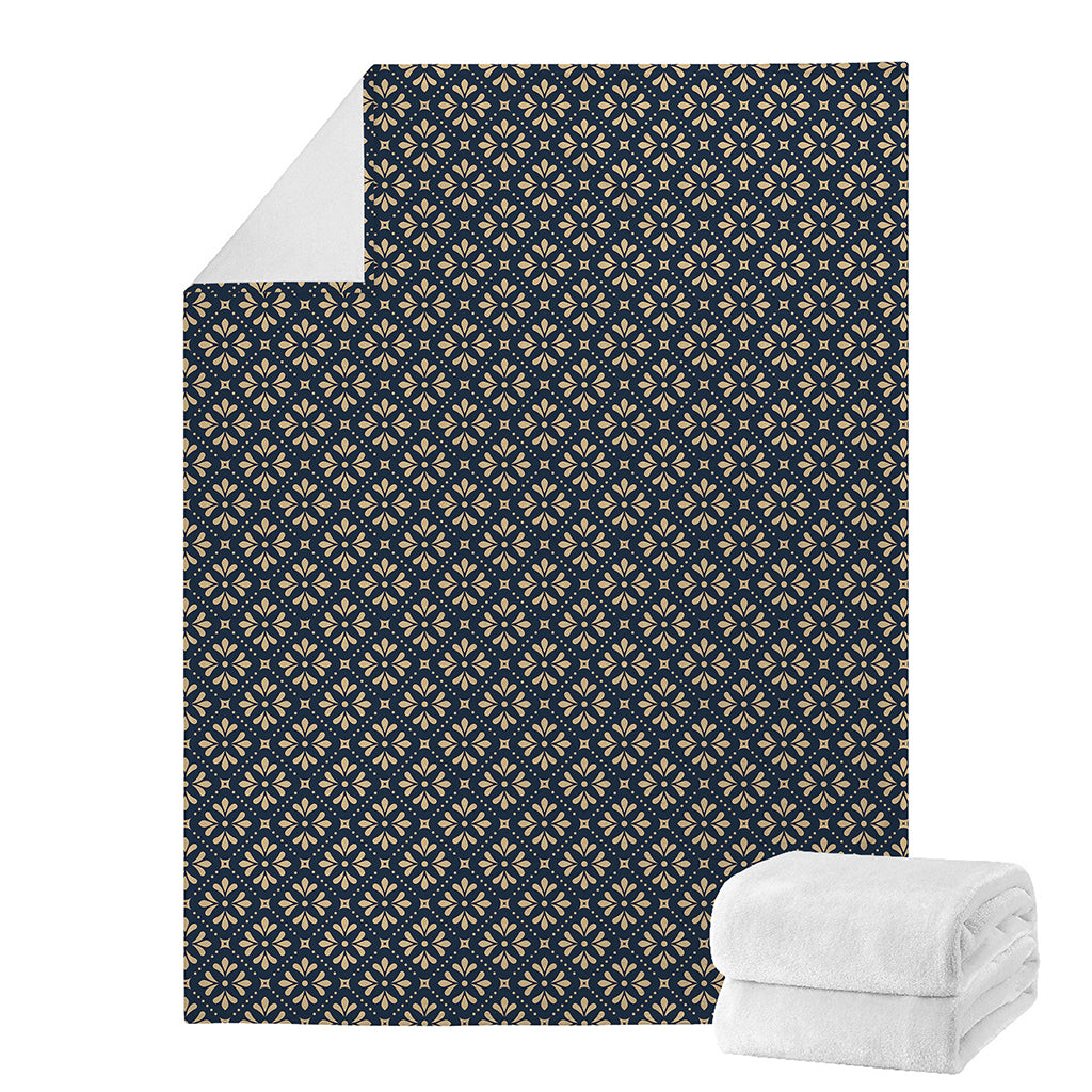 Geometric Floral Print Blanket