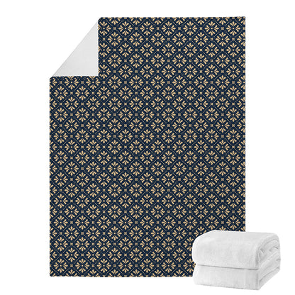 Geometric Floral Print Blanket