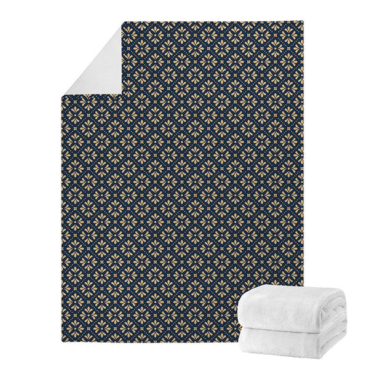 Geometric Floral Print Blanket