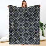 Geometric Floral Print Blanket