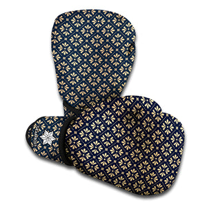 Geometric Floral Print Boxing Gloves