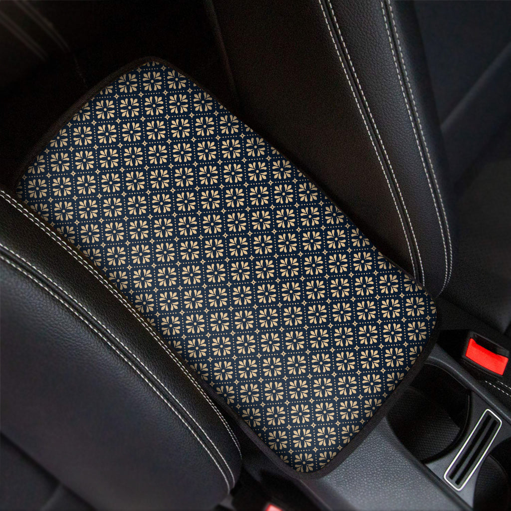 Geometric Floral Print Car Center Console Cover