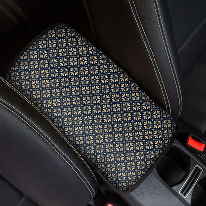 Geometric Floral Print Car Center Console Cover