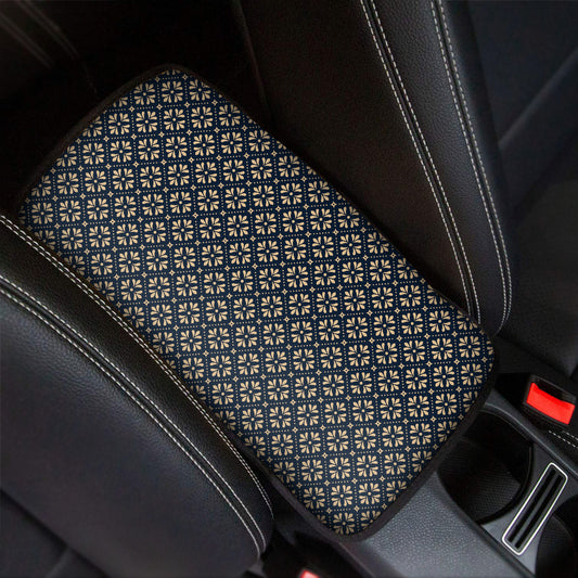 Geometric Floral Print Car Center Console Cover