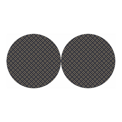 Geometric Floral Print Car Coasters