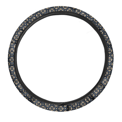 Geometric Floral Print Car Steering Wheel Cover