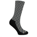 Geometric Floral Print Crew Socks