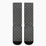 Geometric Floral Print Crew Socks
