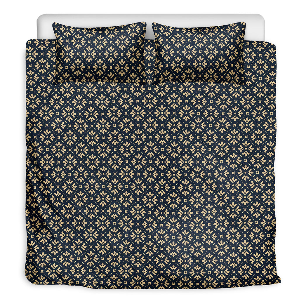 Geometric Floral Print Duvet Cover Bedding Set