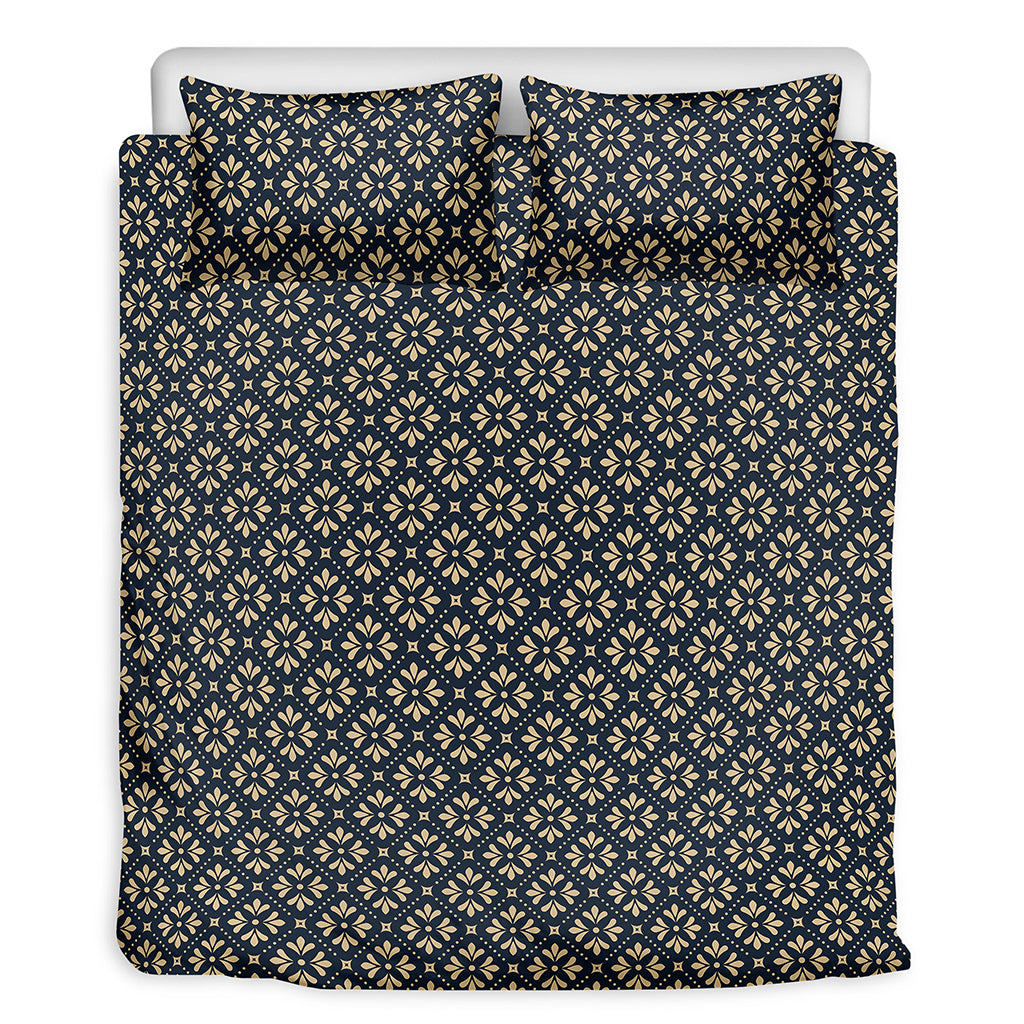 Geometric Floral Print Duvet Cover Bedding Set