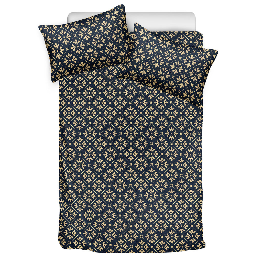 Geometric Floral Print Duvet Cover Bedding Set