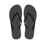Geometric Floral Print Flip Flops