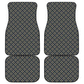 Geometric Floral Print Front and Back Car Floor Mats
