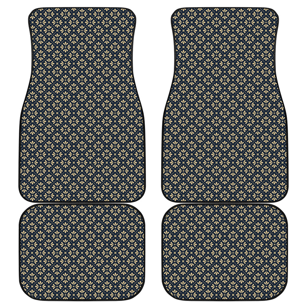Geometric Floral Print Front and Back Car Floor Mats