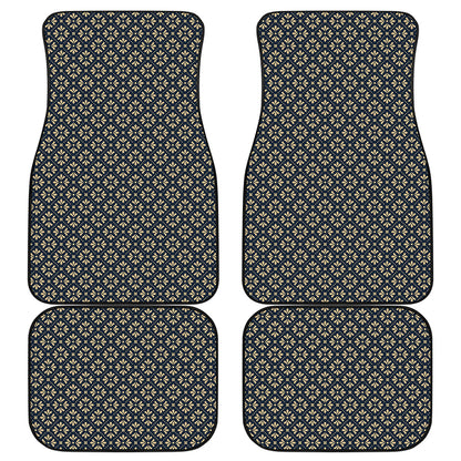 Geometric Floral Print Front and Back Car Floor Mats