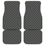 Geometric Floral Print Front and Back Car Floor Mats