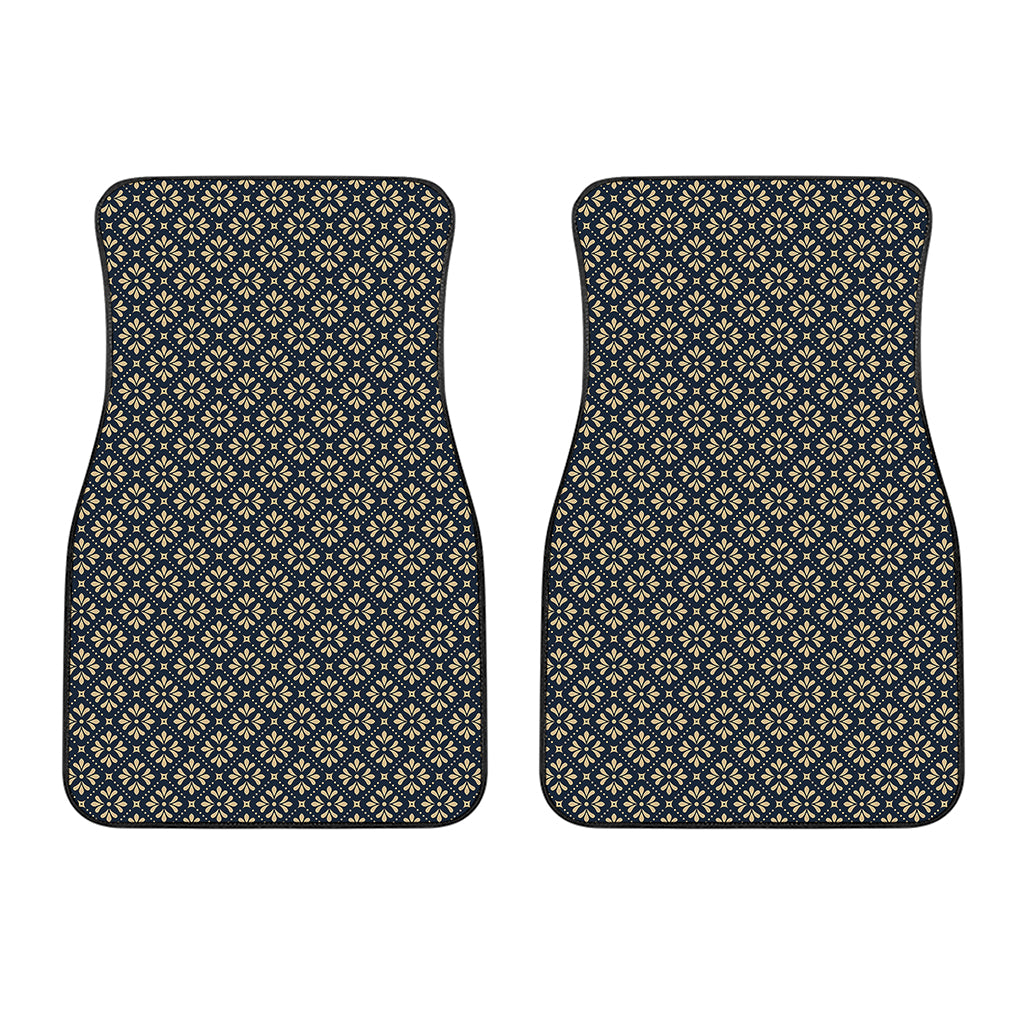 Geometric Floral Print Front Car Floor Mats