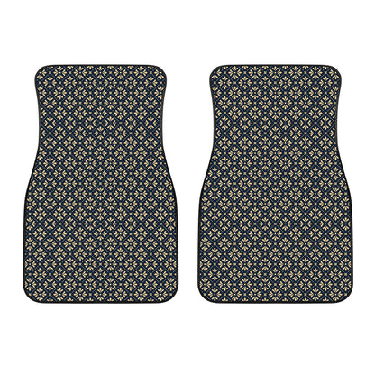 Geometric Floral Print Front Car Floor Mats