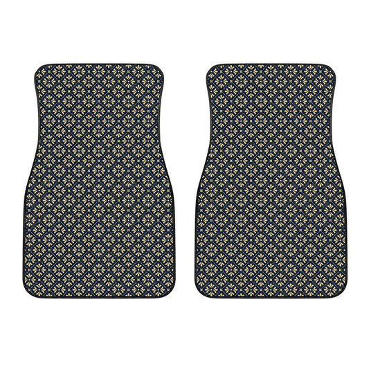 Geometric Floral Print Front Car Floor Mats
