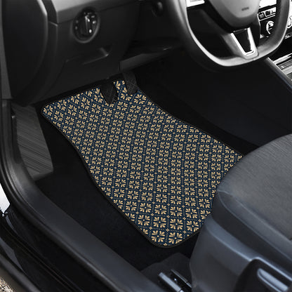Geometric Floral Print Front Car Floor Mats