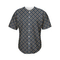 Geometric Floral Print Men's Baseball Jersey