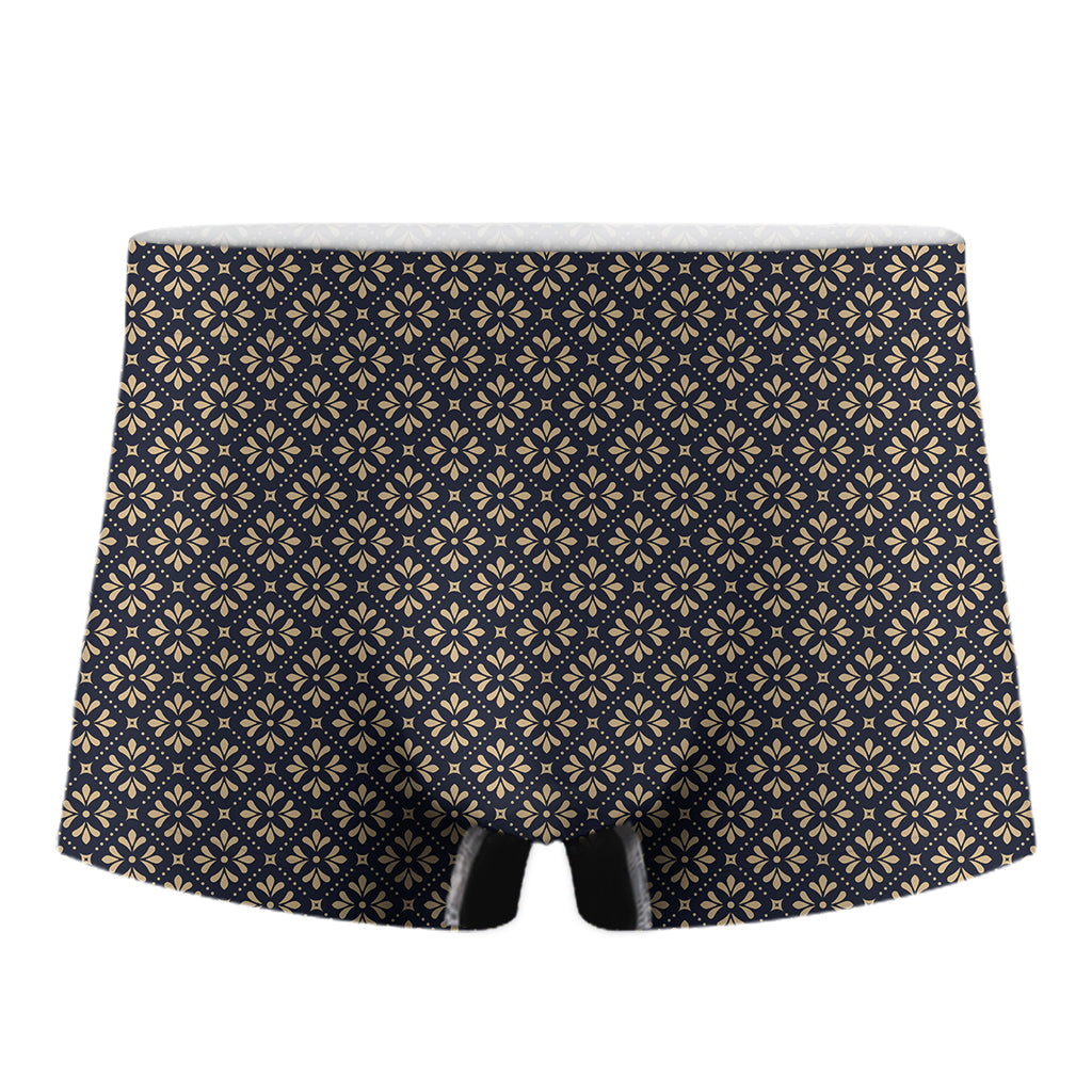 Geometric Floral Print Men's Boxer Briefs