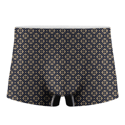 Geometric Floral Print Men's Boxer Briefs
