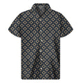 Geometric Floral Print Men's Short Sleeve Shirt