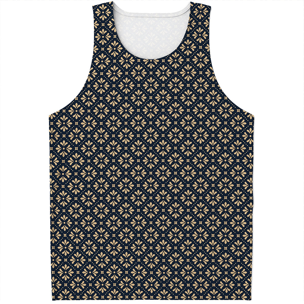 Geometric Floral Print Men's Tank Top