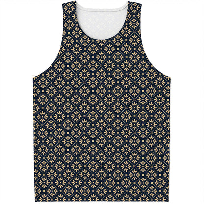 Geometric Floral Print Men's Tank Top