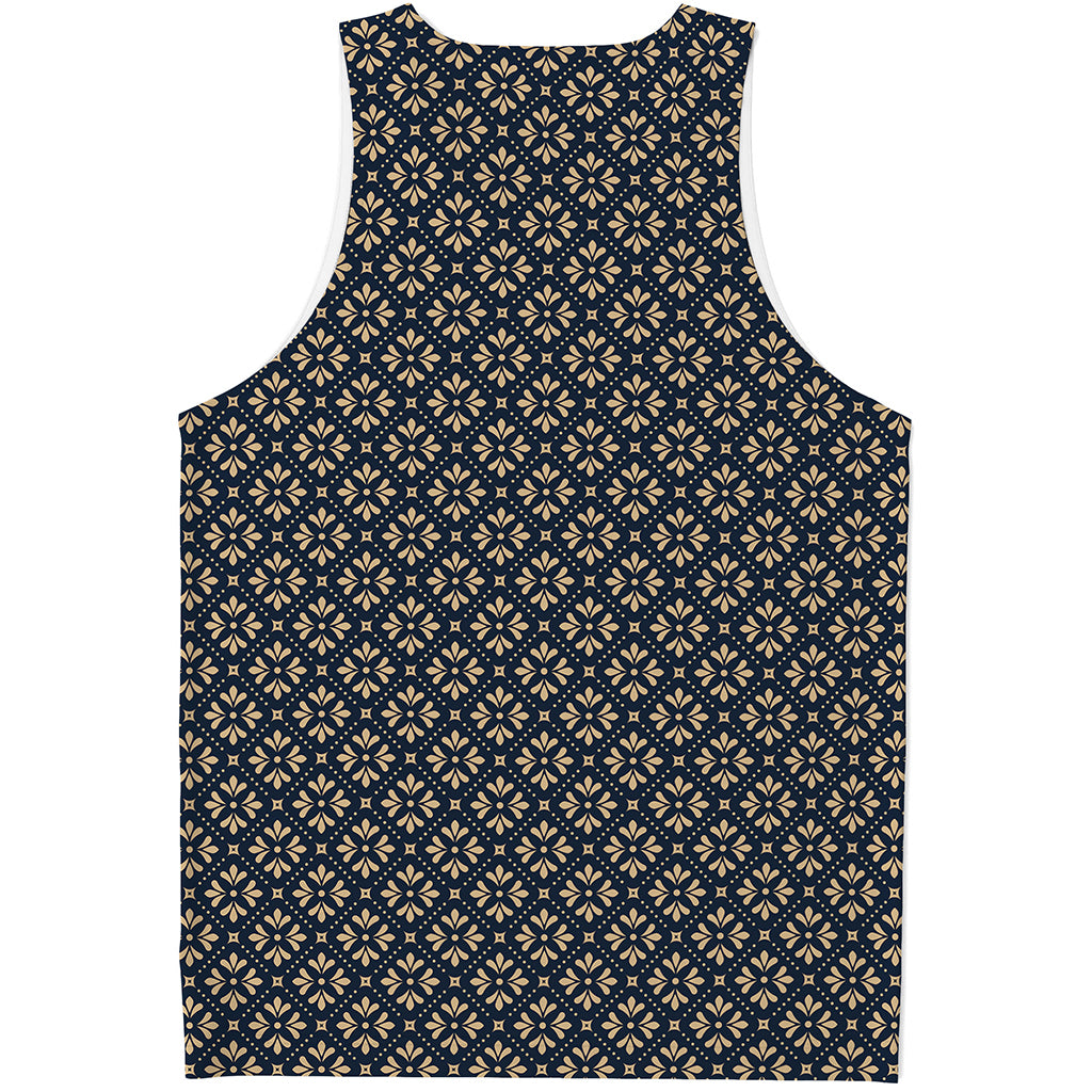 Geometric Floral Print Men's Tank Top