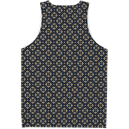 Geometric Floral Print Men's Tank Top