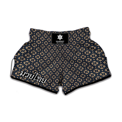 Geometric Floral Print Muay Thai Boxing Shorts