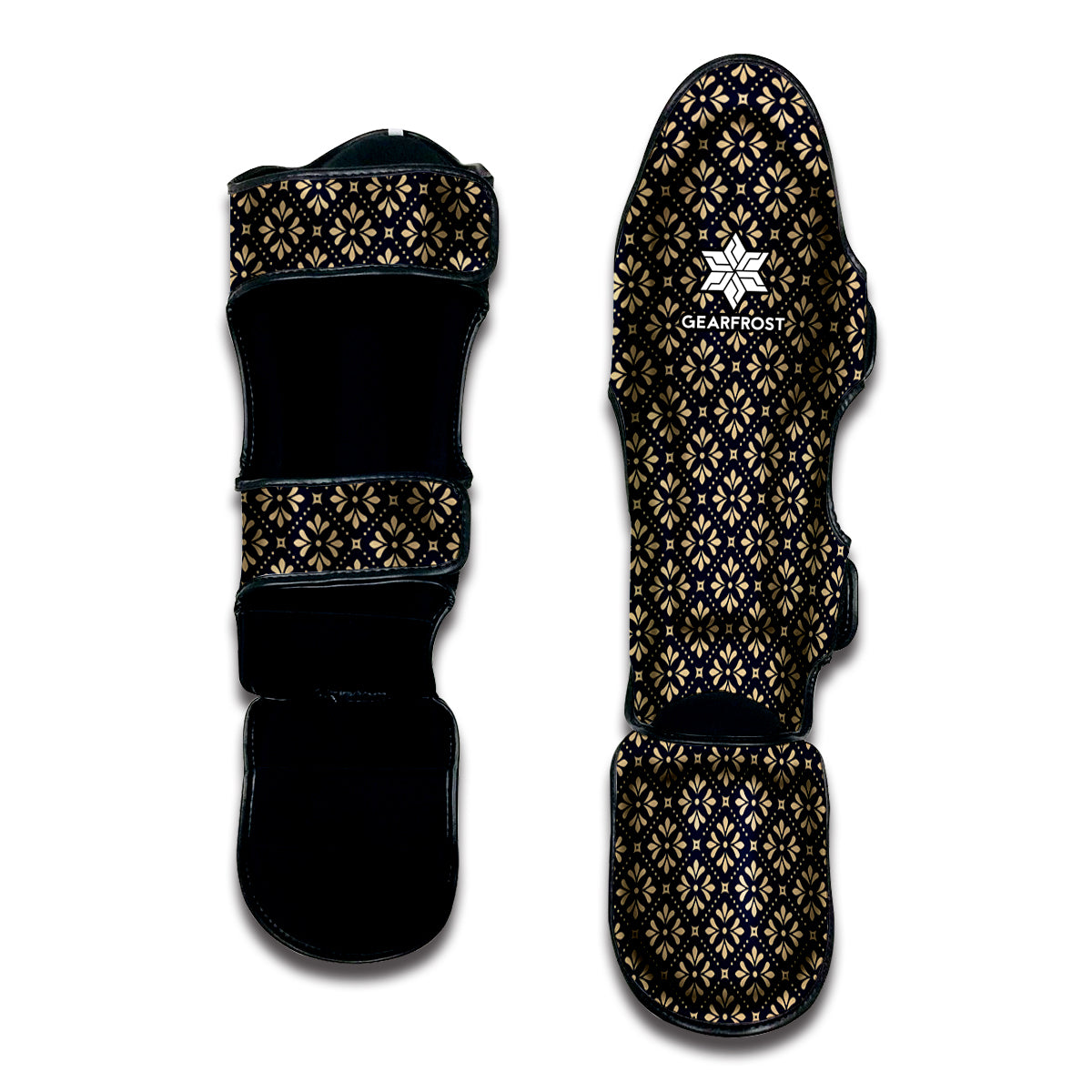 Geometric Floral Print Muay Thai Shin Guard