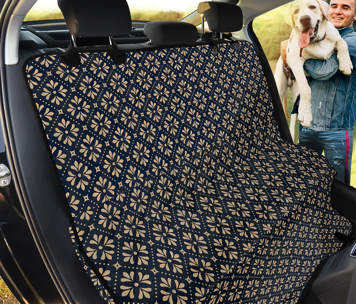 Geometric Floral Print Pet Car Back Seat Cover