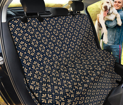Geometric Floral Print Pet Car Back Seat Cover