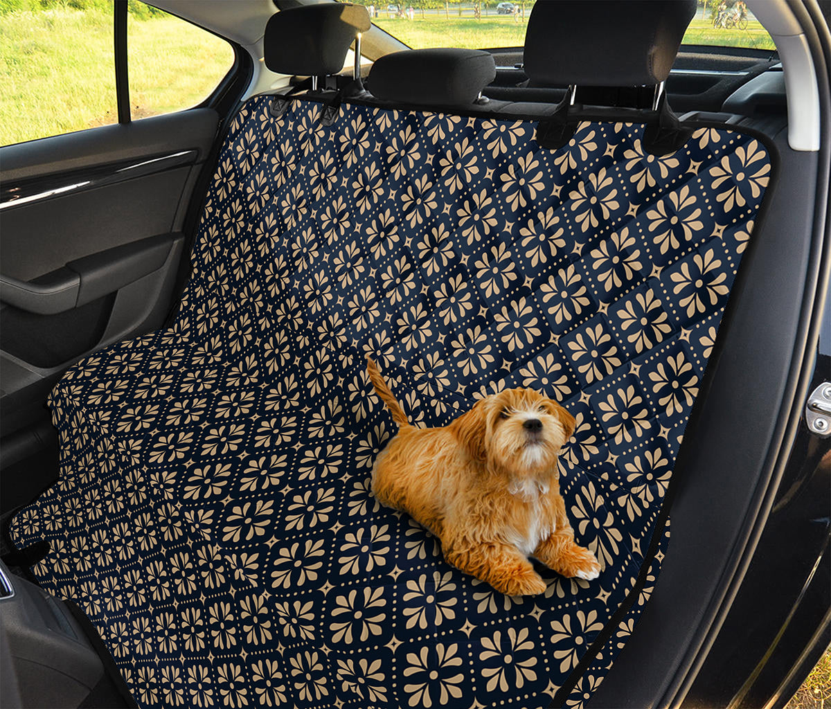 Geometric Floral Print Pet Car Back Seat Cover