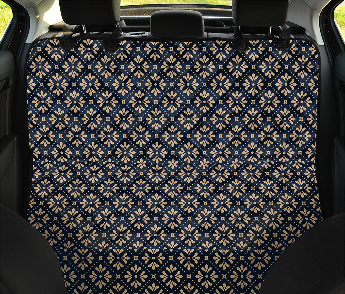 Geometric Floral Print Pet Car Back Seat Cover